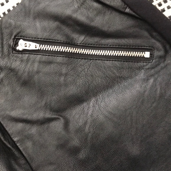 Pleather Front Ponte Back Skinny Legging - Picture 3 of 4